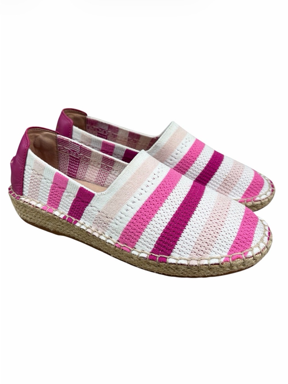 Cole Haan Cloudfeel Stitchlite Espadrille Flat Slip On Pink Stripe Size 7.5 - Picture 2 of 13